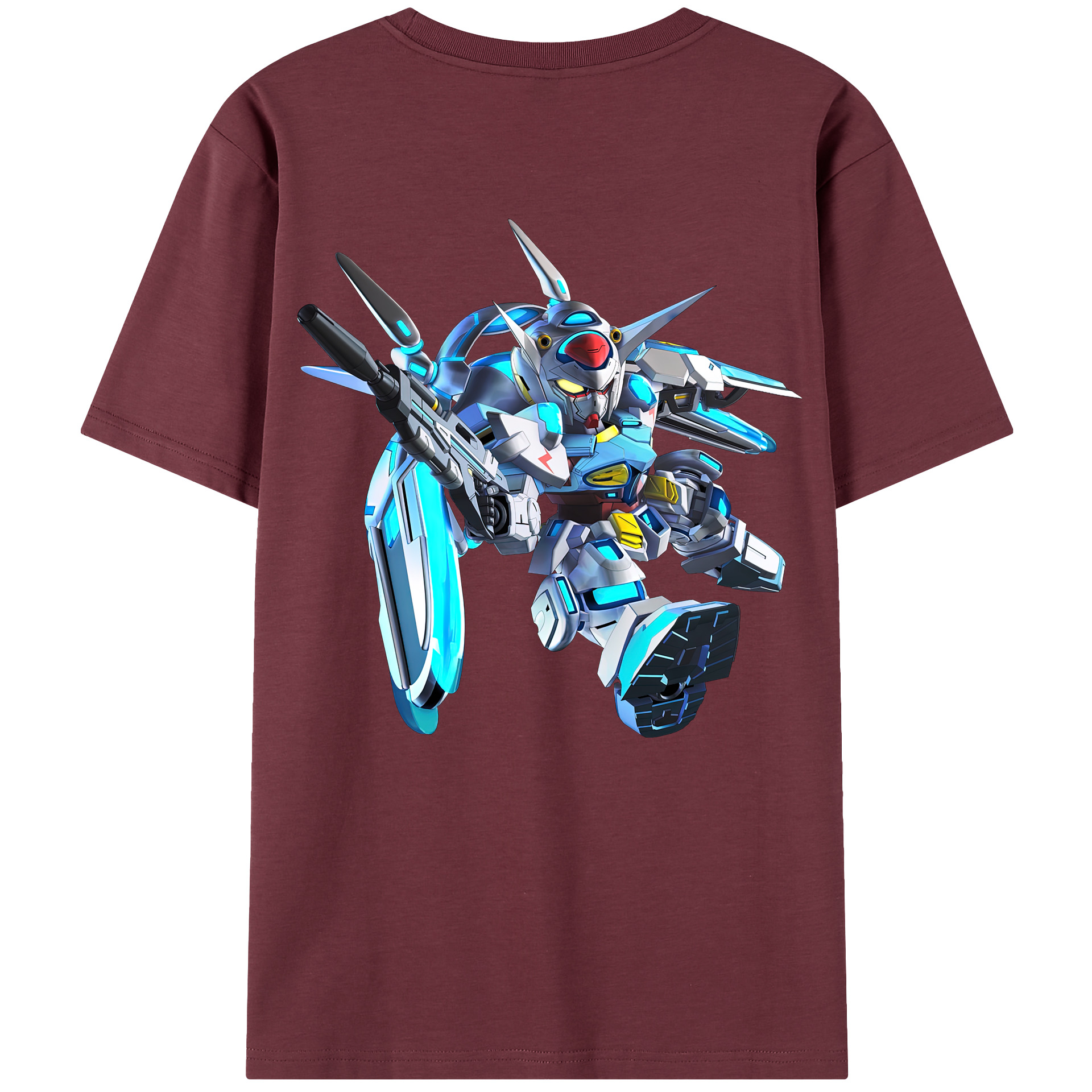 （画像用） 機動戦士ガンダム Mobile Suit Gundam 綿100％半袖Tシャツ（背面プリント）